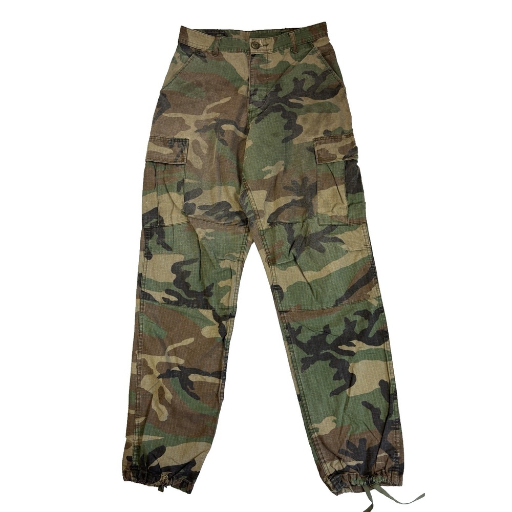Vintage Rothco‎ BDU Men's 28X30 Paratrooper Camo Cargo Ripstop Pants Hunting